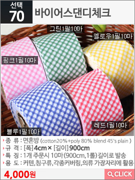 바이어스댄디체크 그린1필10마