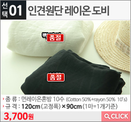 인견원단 레이온 도비 백아이