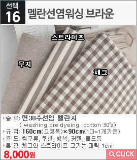 멜란선염워싱 브라운 체크