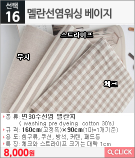 멜란선염워싱 베이지 체크
