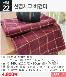 선염체크 버건디
