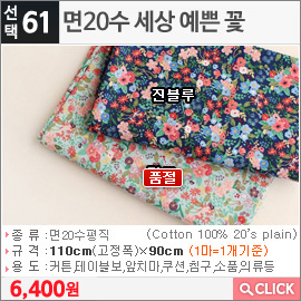 면20수 세상 예쁜 꽃 진블루