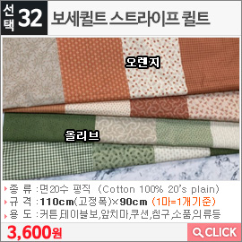 보세퀼트 스트라이프 퀼트 오렌지