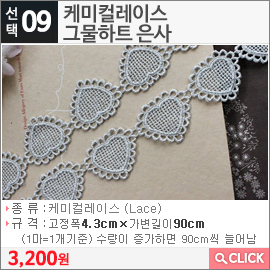 케미컬레이스 그물하트 은사