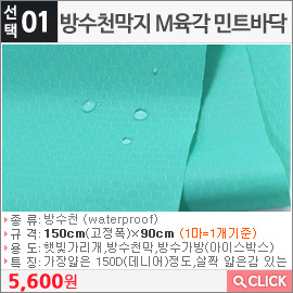 방수천막지 M육각 민트바닥